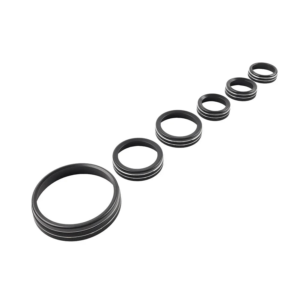 Stereo Tune Knob Headlight Switch Covers for Ford Bronco (2021-2022) Black