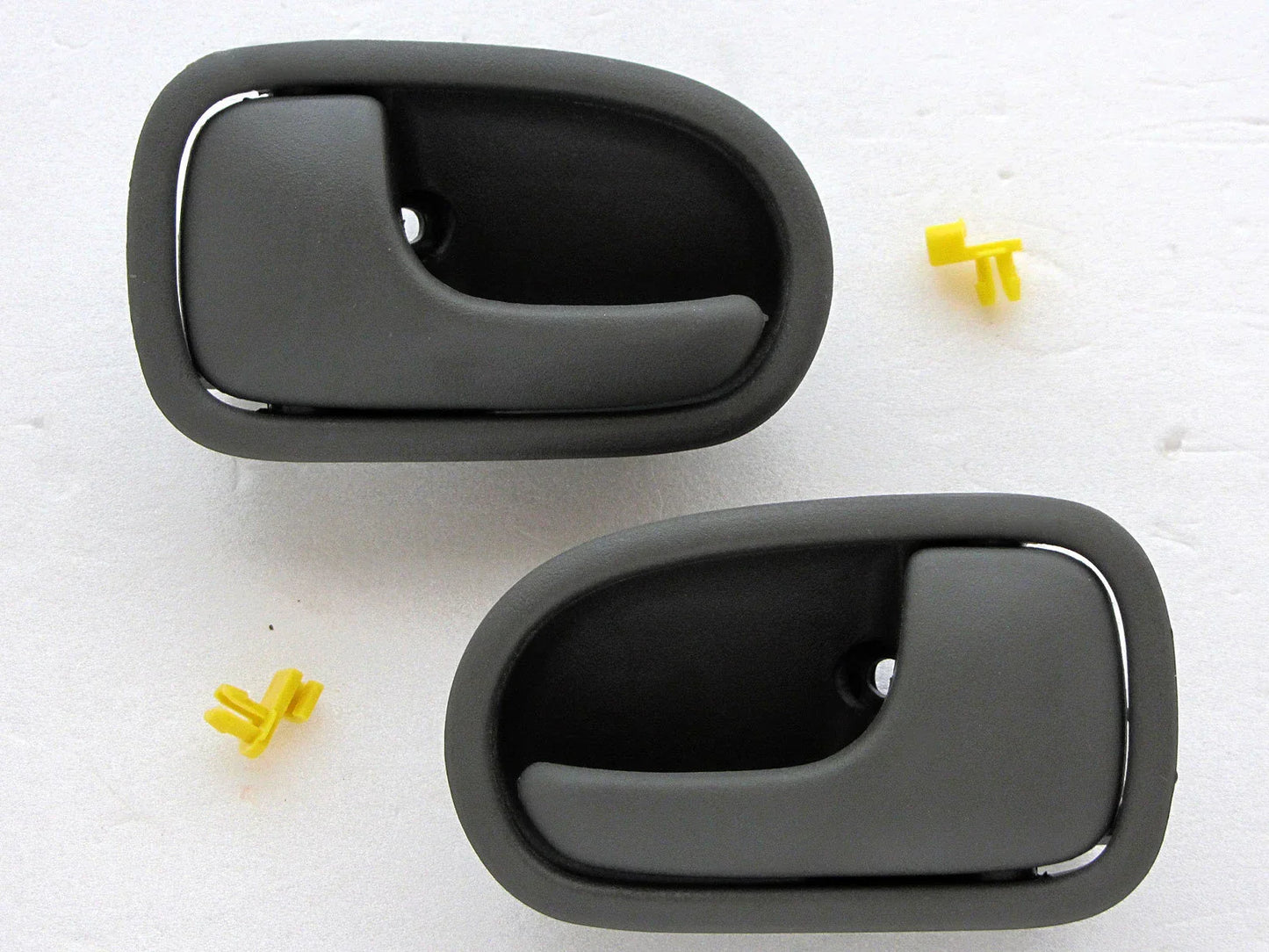 Inner Door Handle 2 x Grey for Ford Laser Tierra Courier Mazda 323 Bravo (98-06)