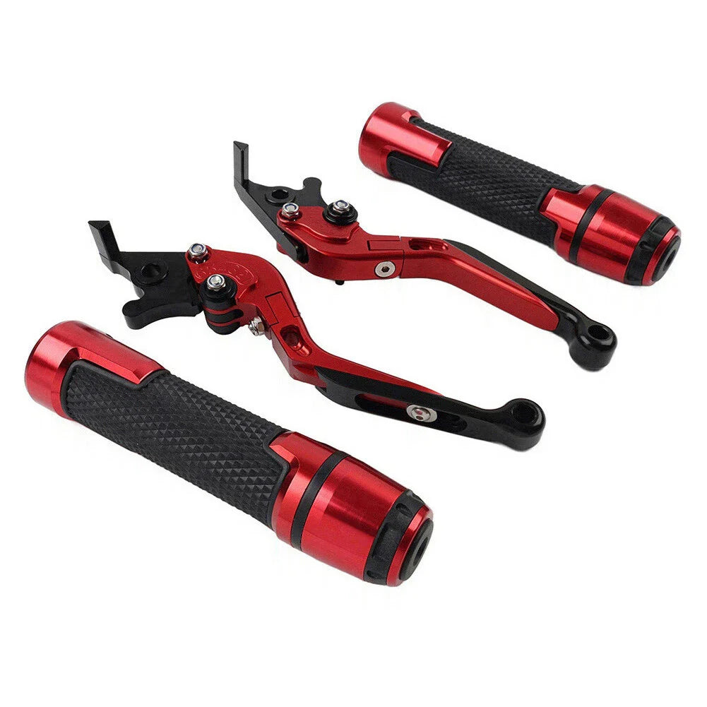 Red Extendable Brake Clutch Levers Grip Set for Speed Twin (2019-2023)