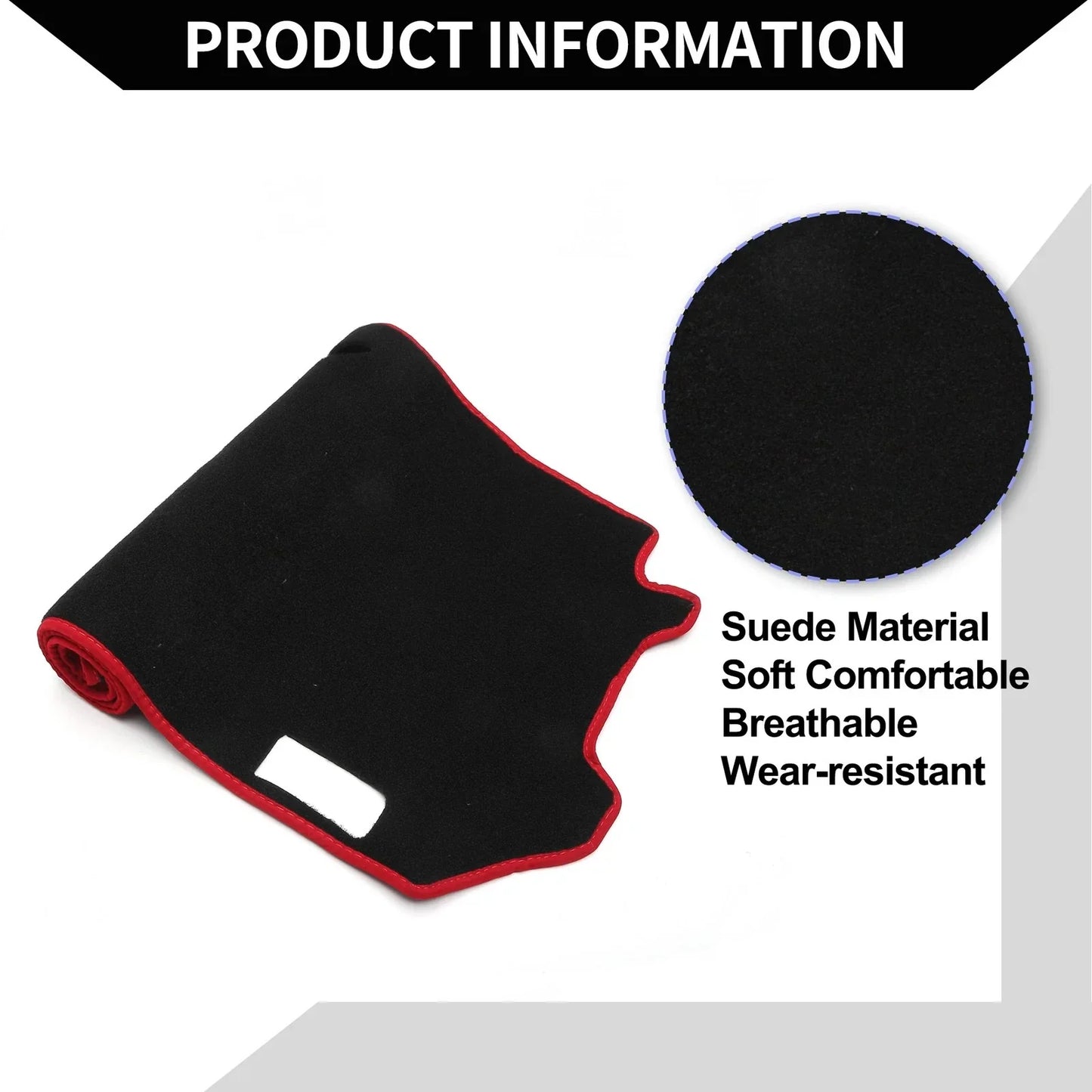 Dashboard Cover Mat for Honda FIT Shuttle GK8 (2015-2022) Black Red 1 Set