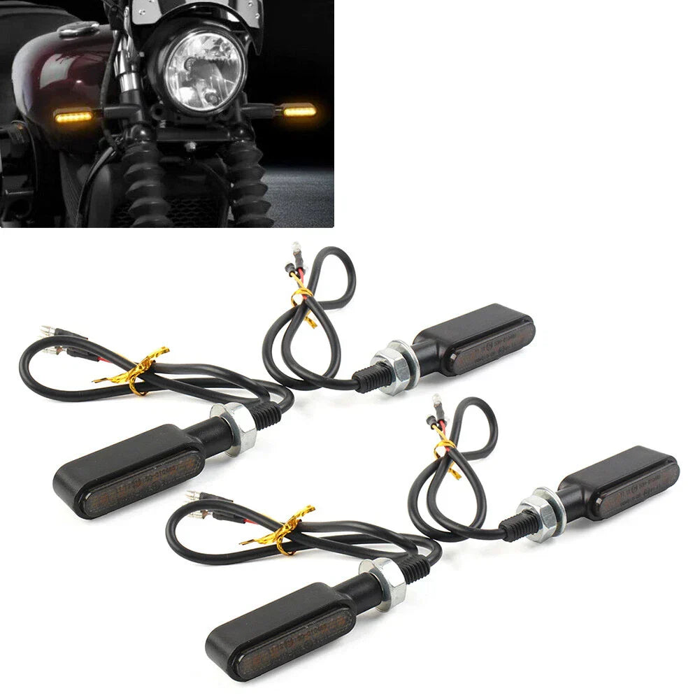 LED Mini Turn Signal Amber Light for Cafe Racer Bobber