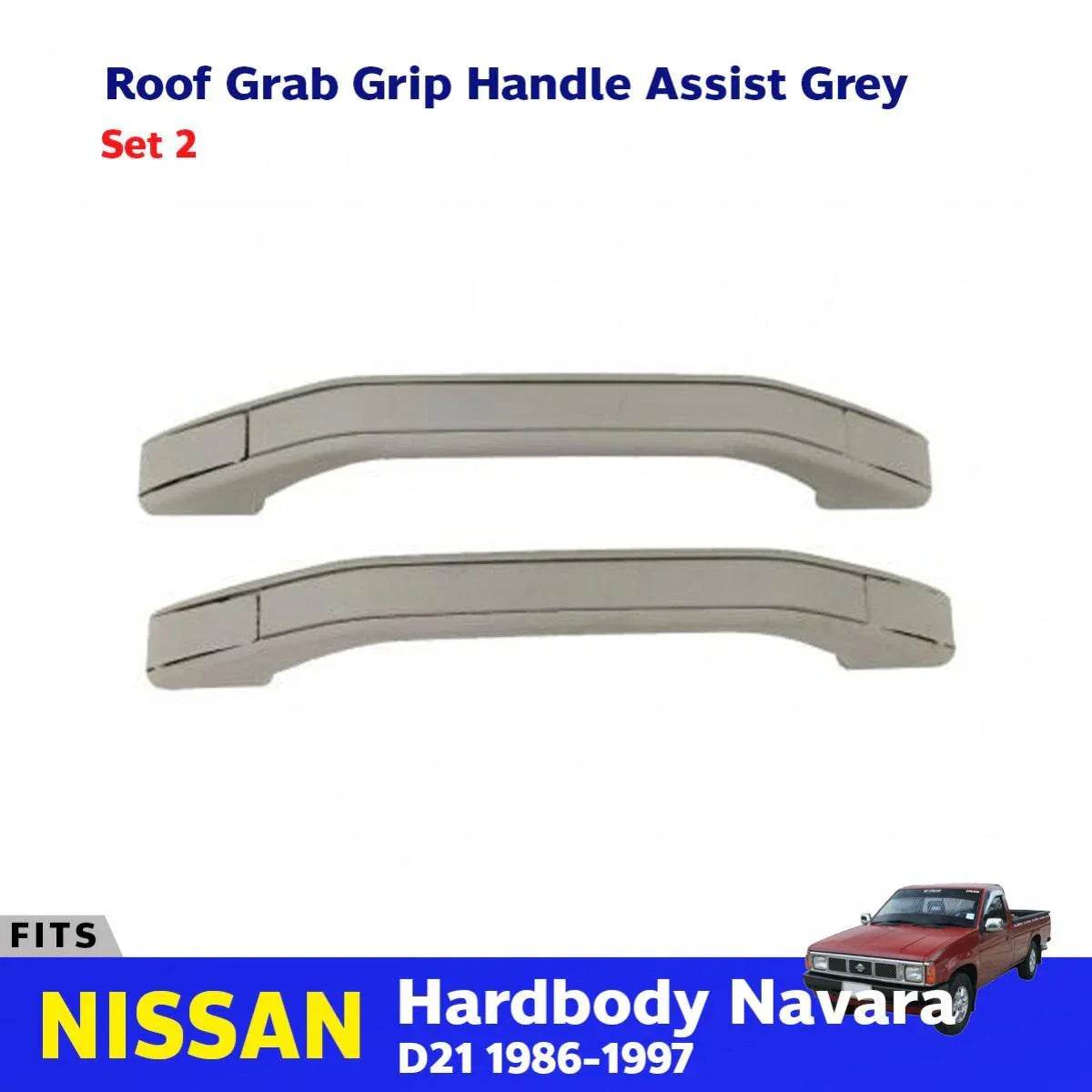 Grip Roof Assit Handle Grey 2 PC Fits Nissan Hardbody Navara D21 Pickup 1986-97