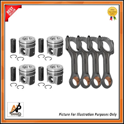 Engine Piston Set Replacement with Connecting Rod for Ford YLF6 2.0 EcoBlue (2018–2020)