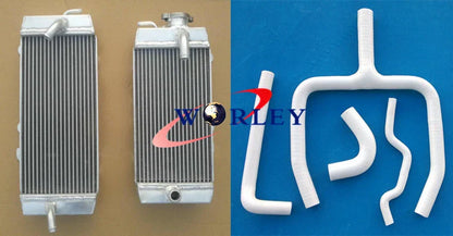 Aluminum Radiator + Green Hose for Kawasaki KXF250 KX250F (2009-2011)