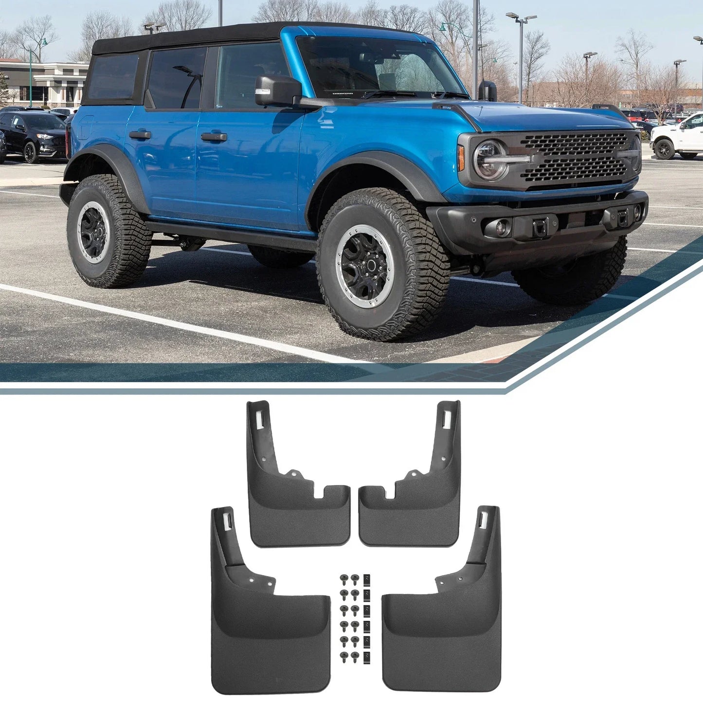 Mud Flap Splash Guard for Dodge Ram 1500 2019-2024 (2 x Guards)