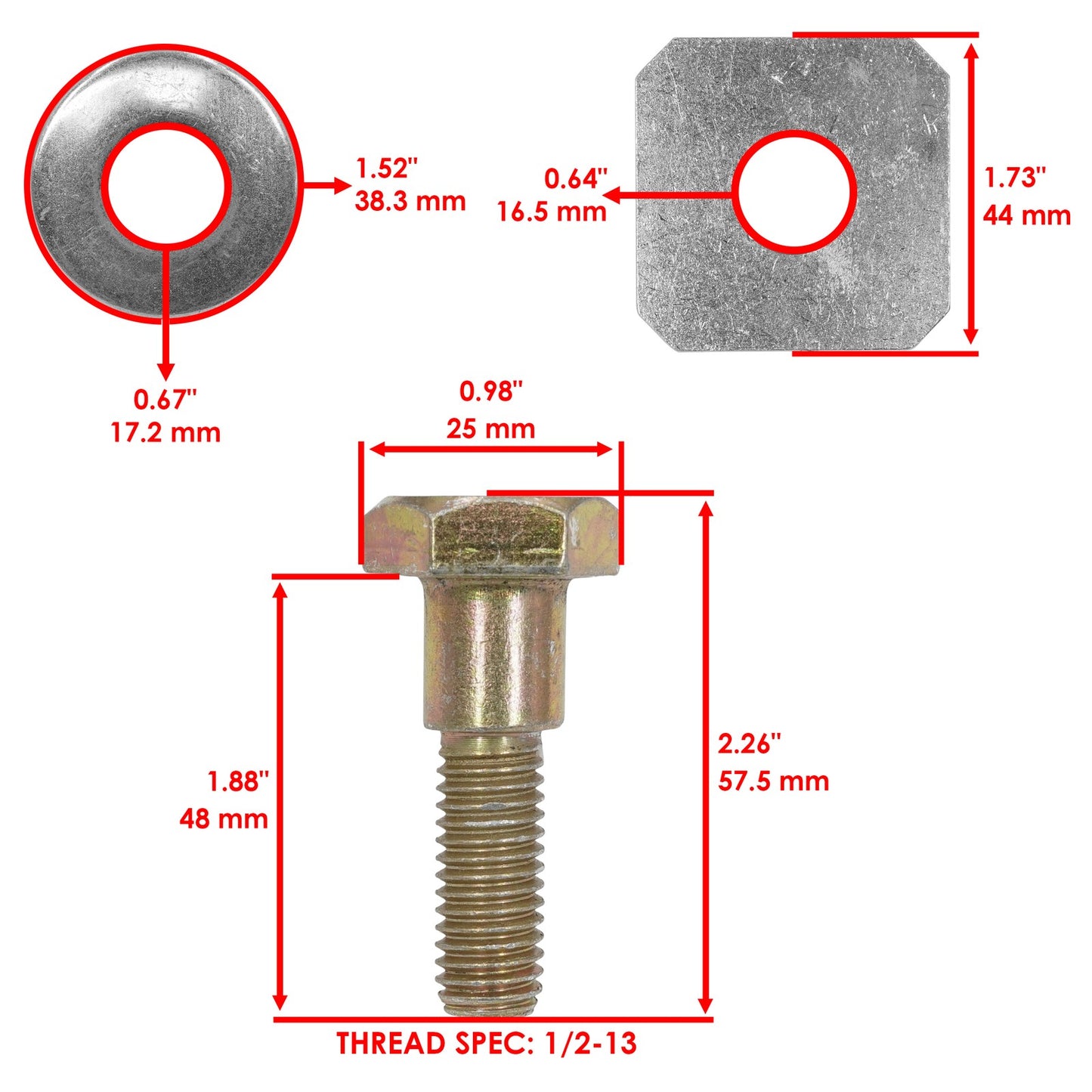 Deck Blade with Bolt Replacement for Gravely PM 250Z 50 inch (1995–2005)