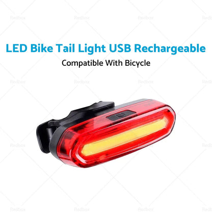 120 Lumens LED Rear Bike Tail Light USB Rechargeable for Bicycle