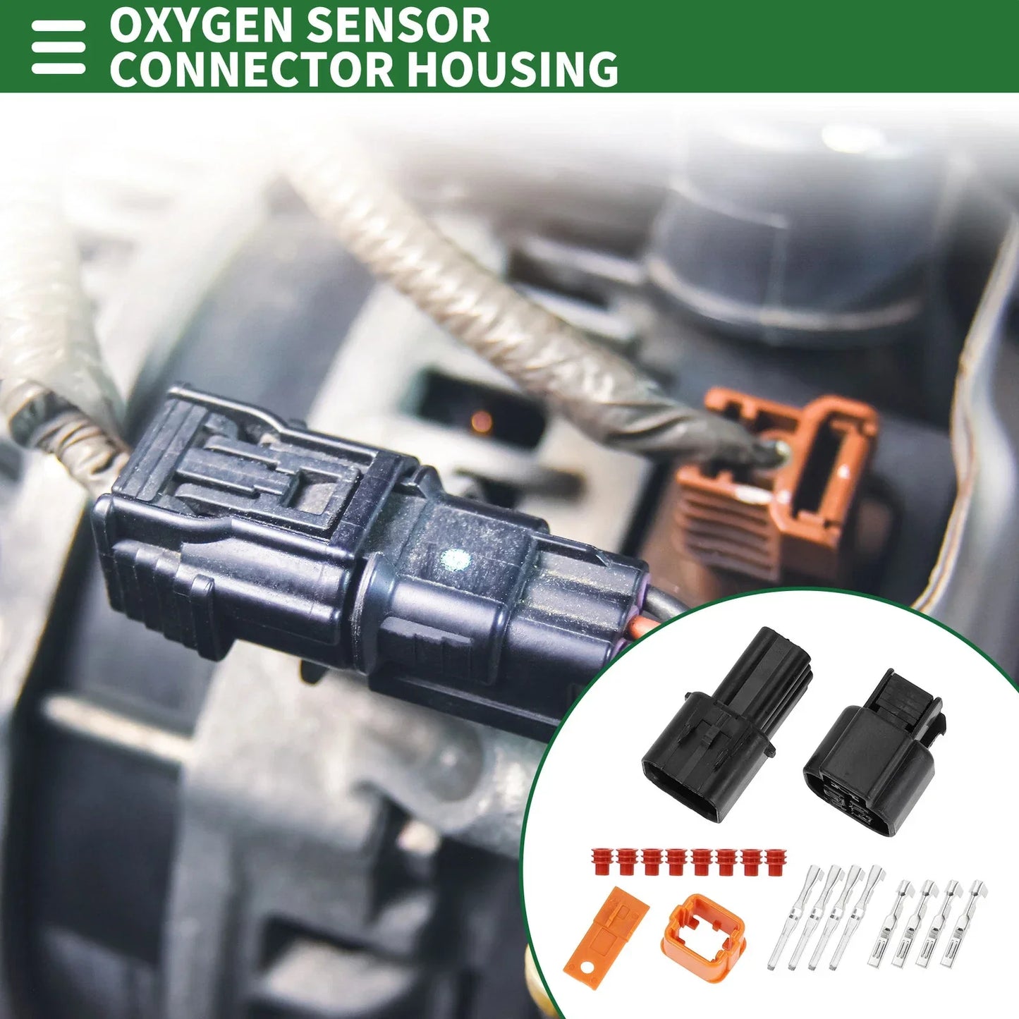 4 Pin Oxygen Sensor Connector Housing for Hyundai - Male Female Wire Terminal
