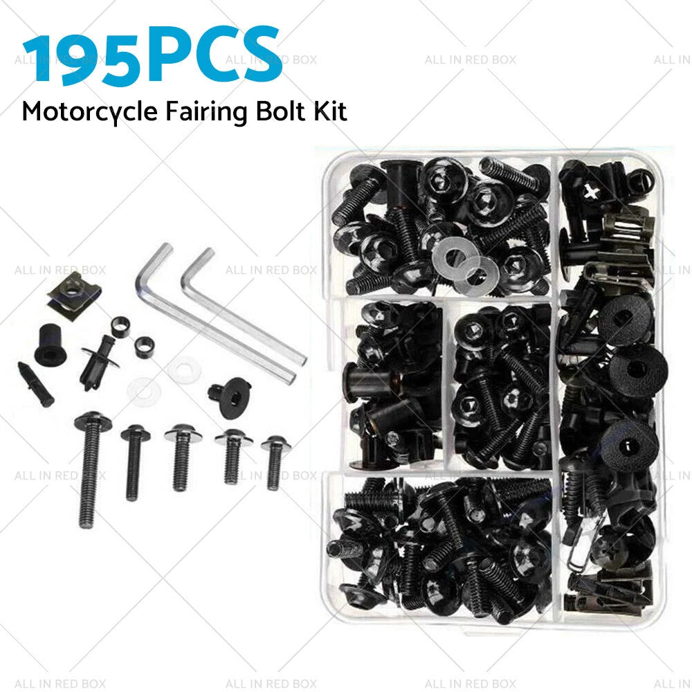 195PCS Aluminium Motorcycle Fairing Bolt Kit for Kawasaki Ducati Honda