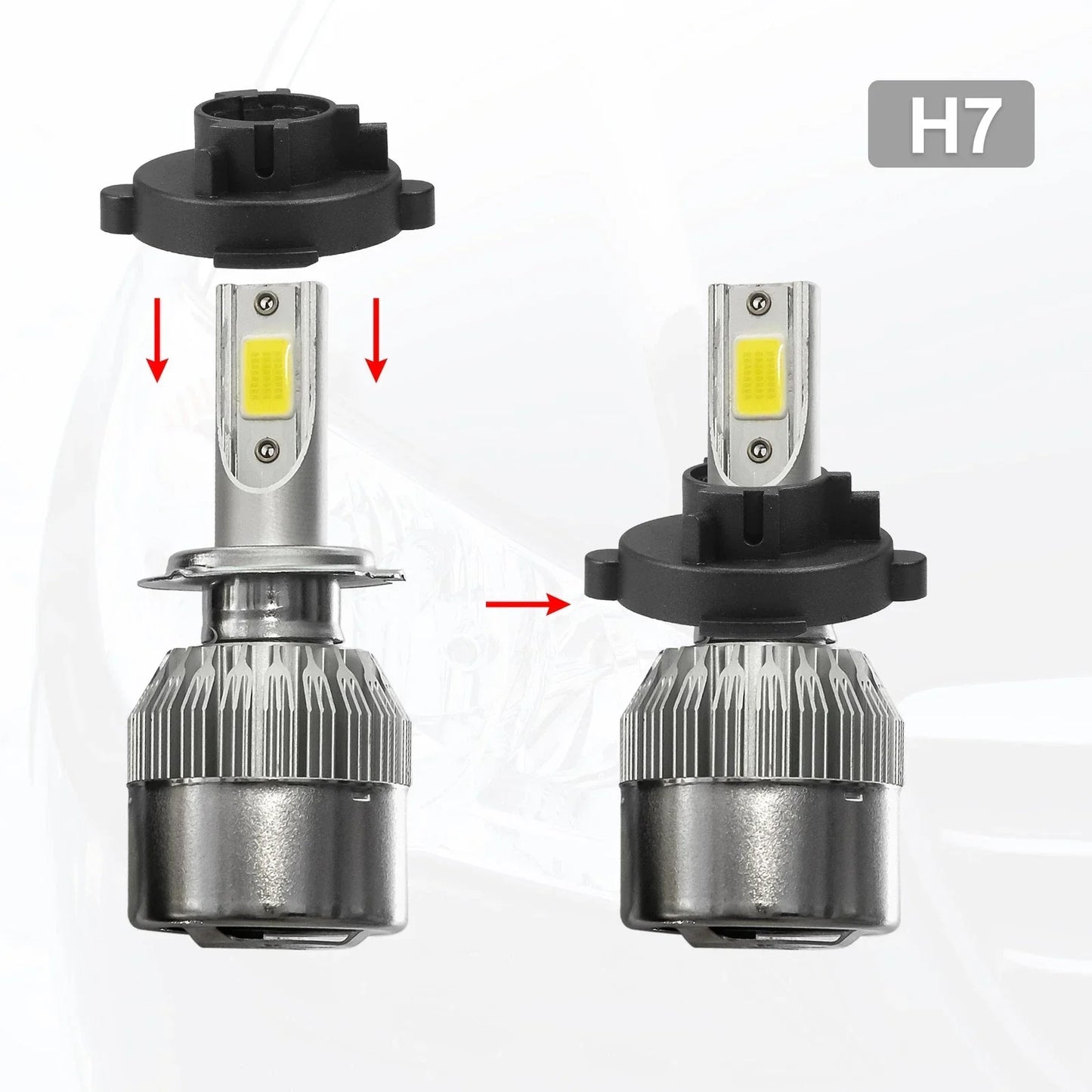 H7 LED Headlight Adapter Bases for Hyundai Sonata (2011-2013)