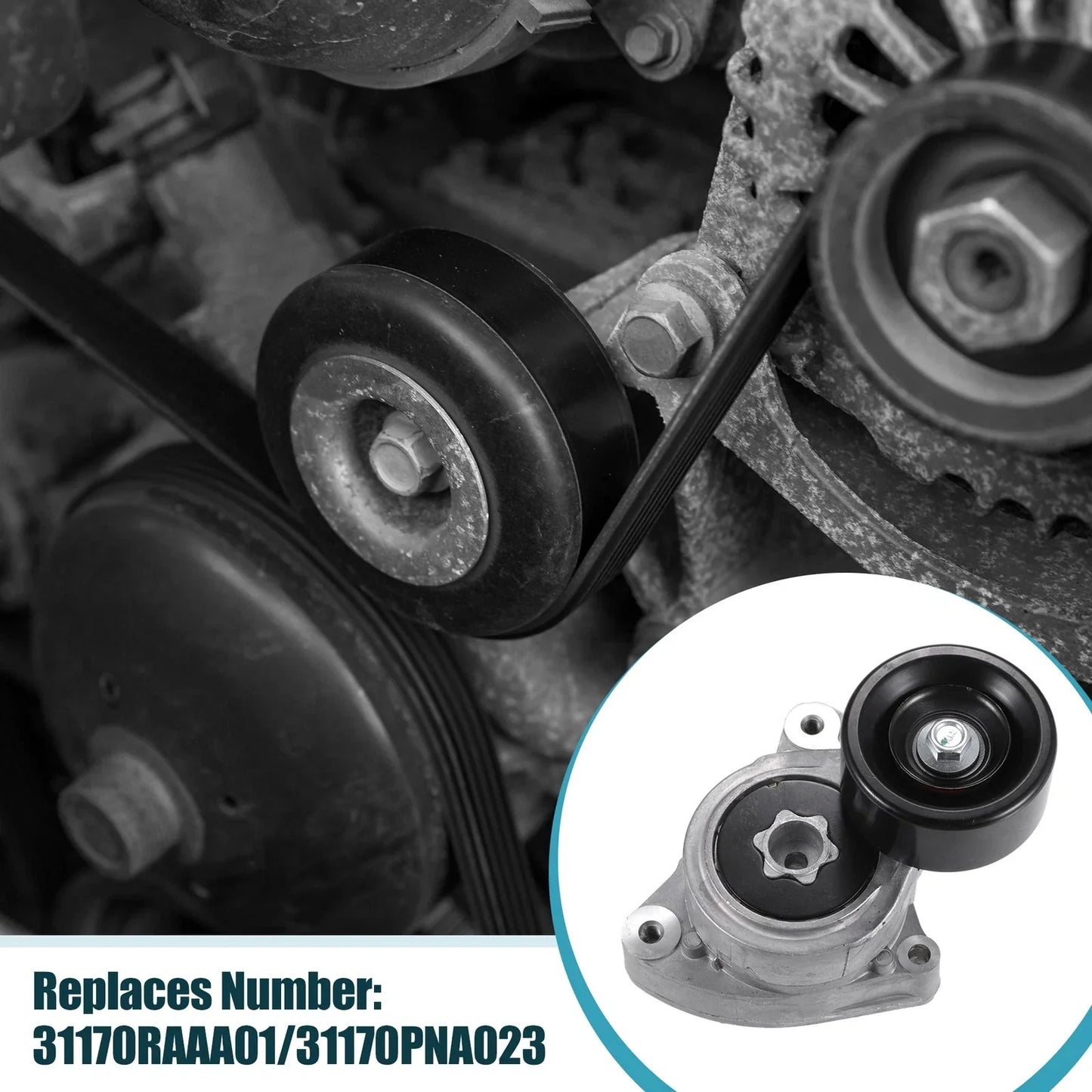Belt Tensioner Pulley Assembly for Honda Accord CR-V Civic TSX (2003-2011)