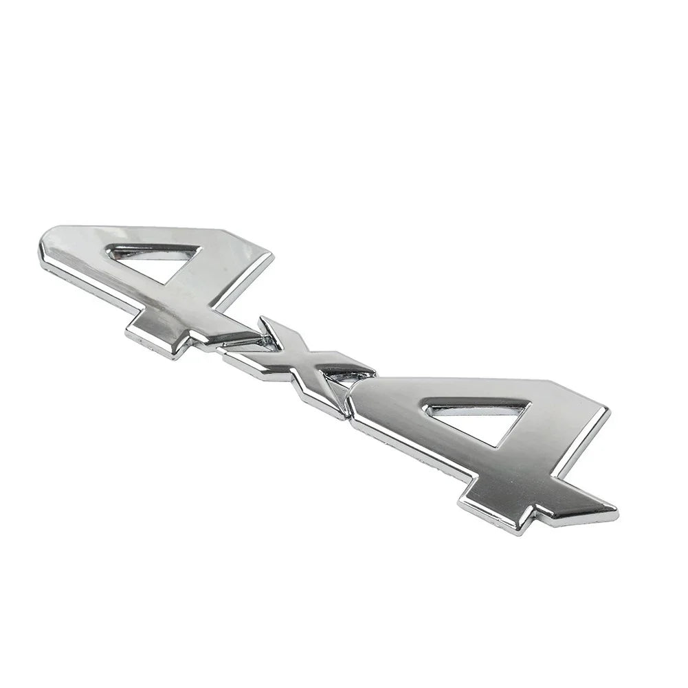 3D Rear Tailgate Emblem Badge Overlay Decal for Universal Cars Silver