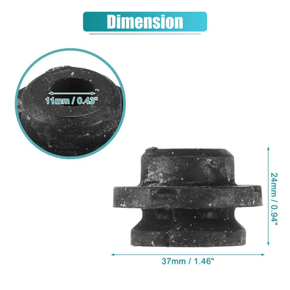 2 x Rubber Car Lower Radiator Mount Insulators for Hyundai Accent (2012-2017)