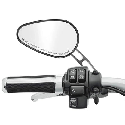 Black 8mm Rear View Mirrors for Harley Softail Deluxe FLSTN (2005-2017)