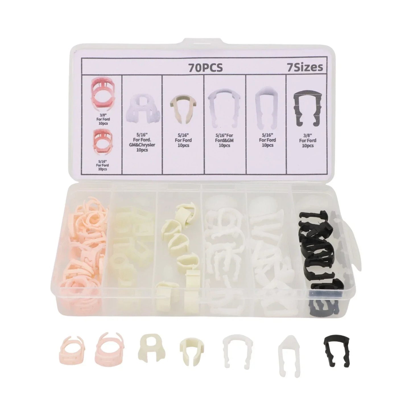 Fuel Line Clip / 70Pcs / Ford Cars