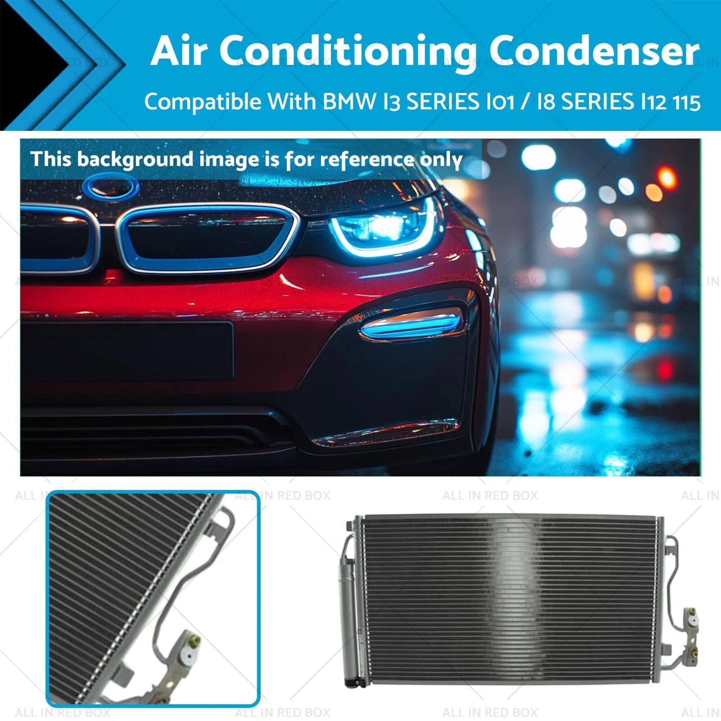Air Conditioning Condenser for BMW i3 I01, i8 I12 (2014-2021)