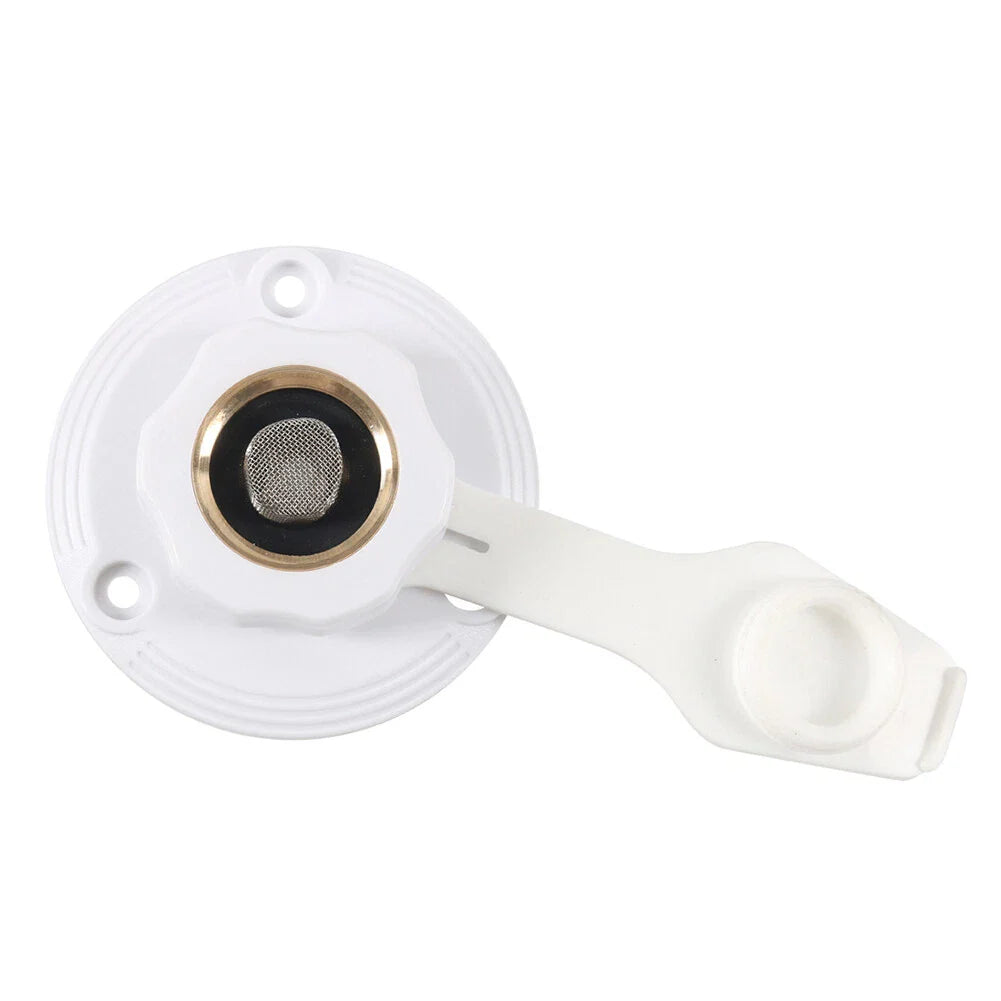 RV City Water Fill Inlet Flange w/ Check Valve for RV Trailer Camper