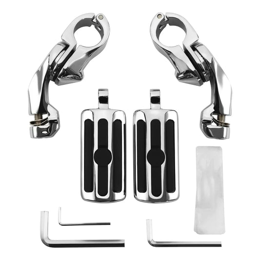 1-1/4" Motorcycle Short Highway Engine Guard Footpegs for Harley Touring