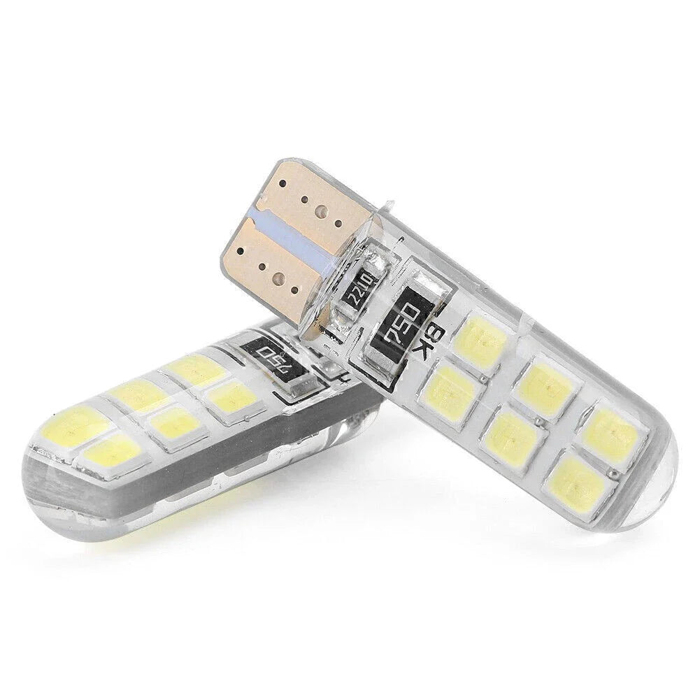 10 x T10 W5W 12SMD LED Canbus Light Bulbs for Car - 6000K White