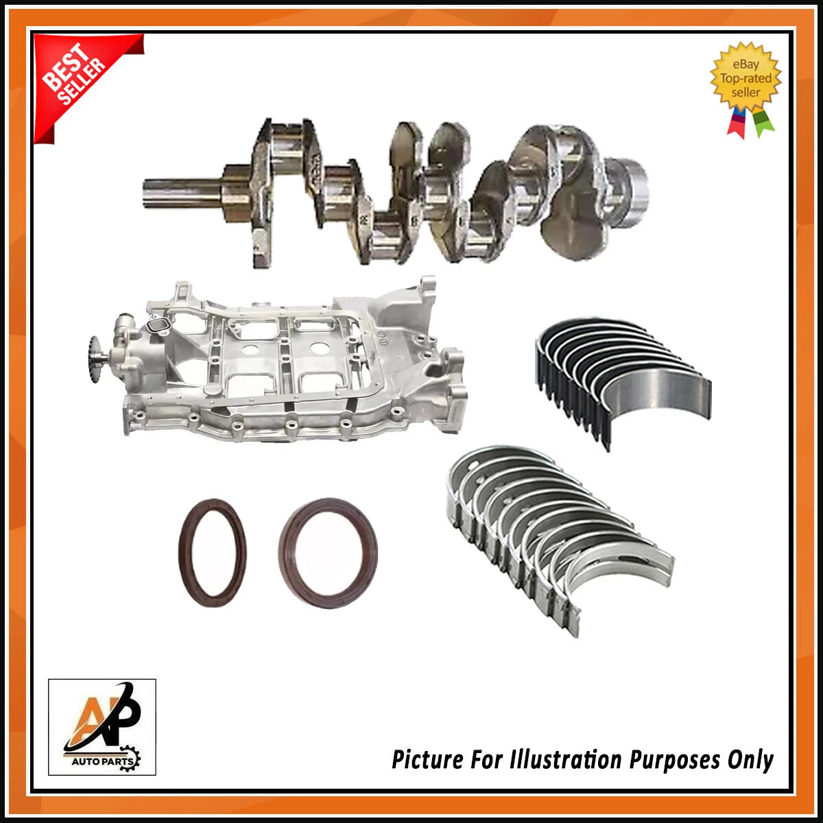 Forged 4 Web Crankshaft with Engine Rebuild Kit for Hyundai Kia D4CB (2000–2007)