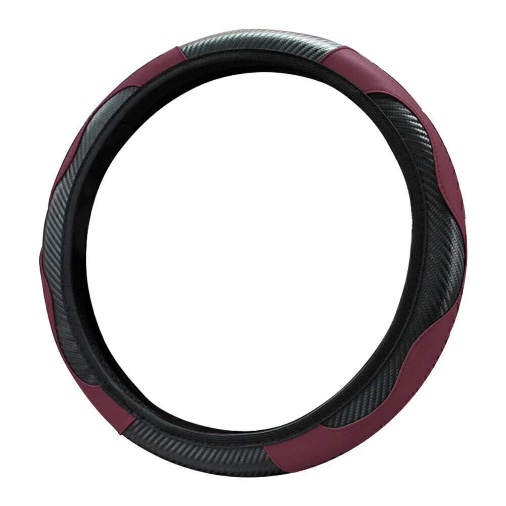 15" Microfiber Leather Steering Wheel Cover for Car SUV (No Year Specified)