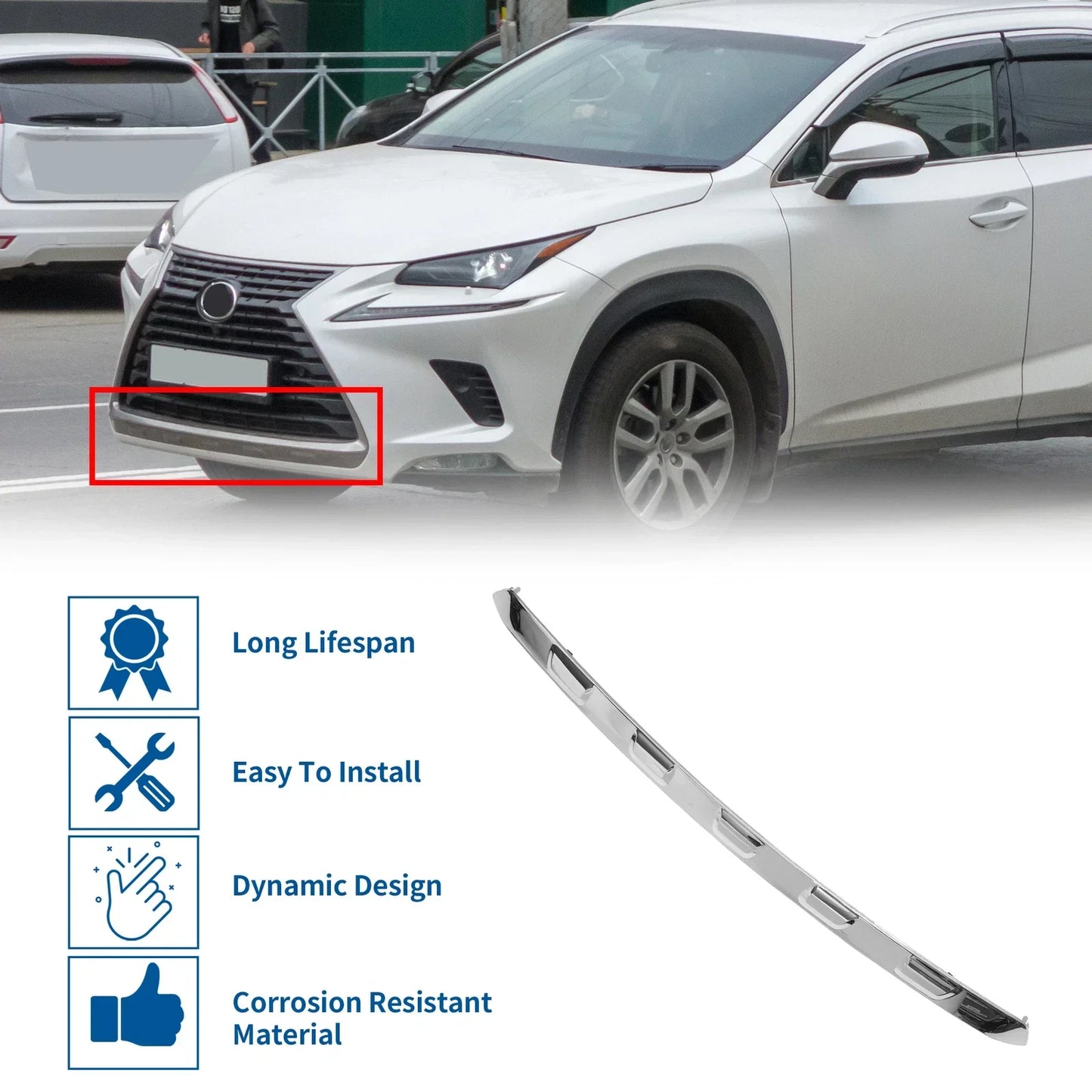Front Lower Grille Trim for Lexus NX 200t F Sport (2018)
