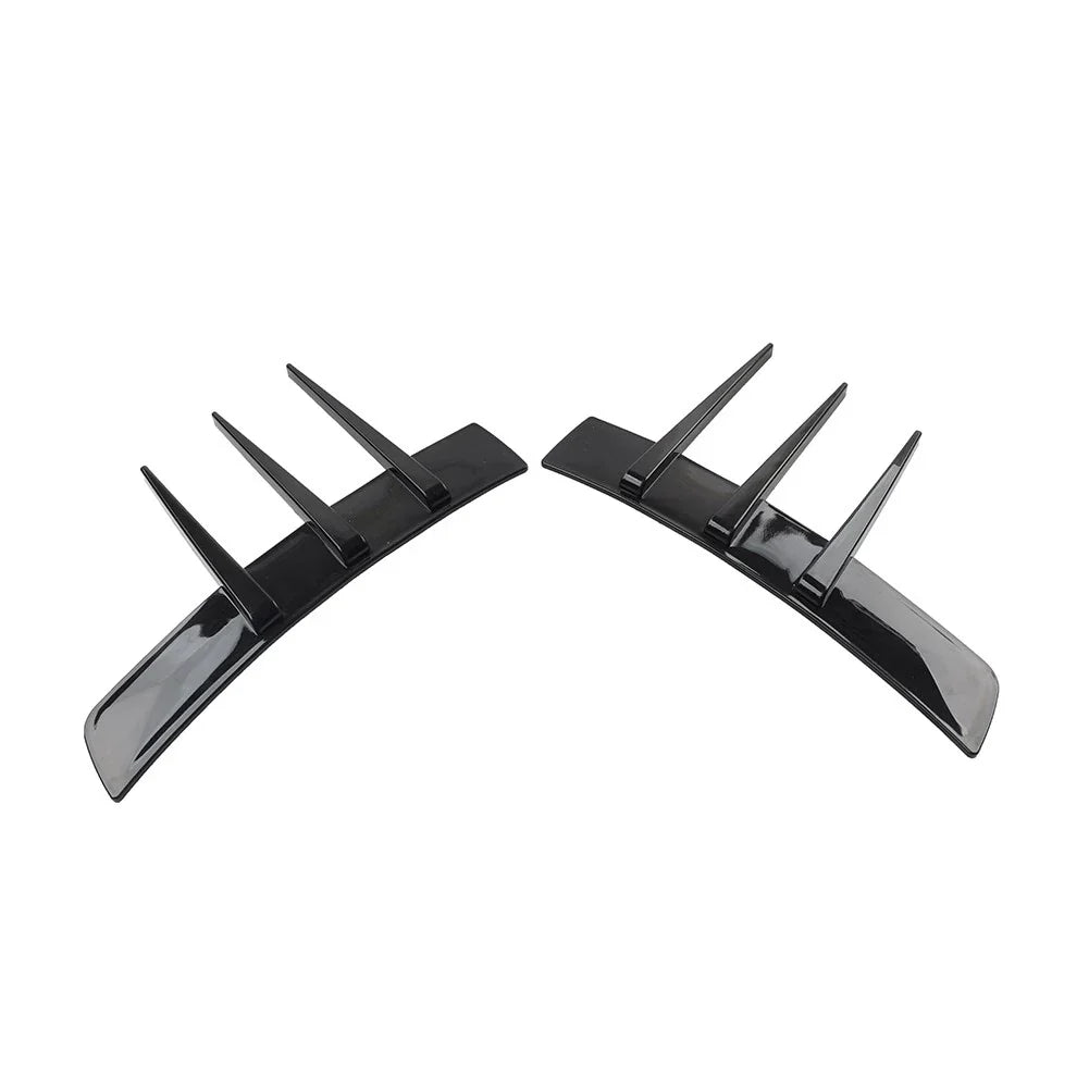 Black Front Rear Side Fender Vents Air Vent Trim for Universal Cars
