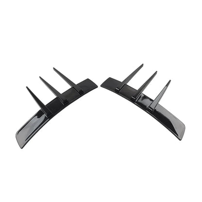 Black Front Rear Side Fender Vents Air Vent Trim for Universal Cars