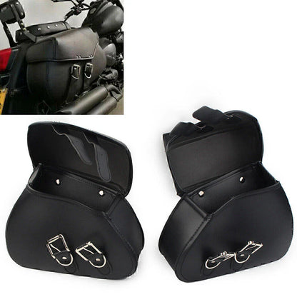 PU Leather Saddle Bags for Harley Sportster Dyna Motorcycle