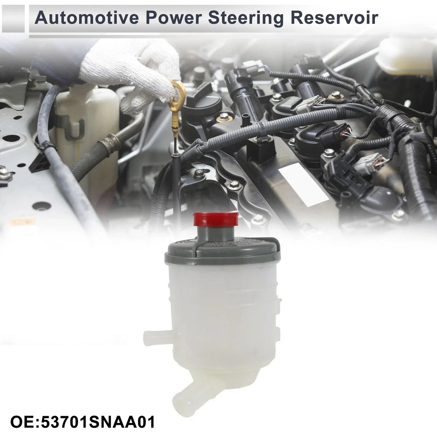 Power Steering Reservoir for Honda Civic (2006-2011) 1 x White