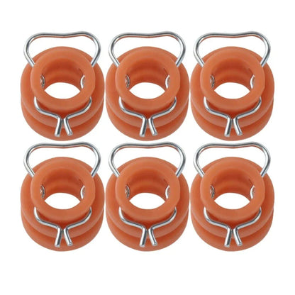 6Pcs Window Regulator Roller Bushings for Ford Truck, Mustang (1961-1972, 1965-1968)