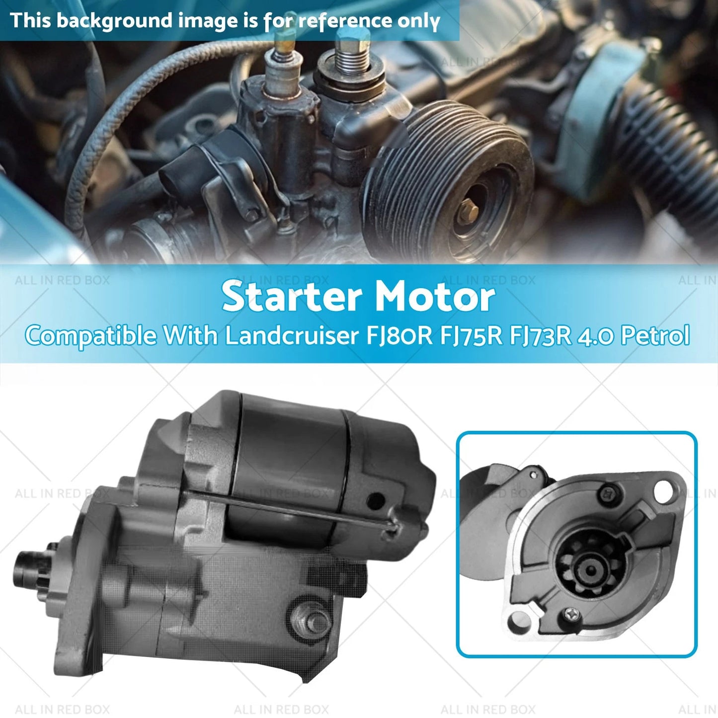 Starter Motor 9T for Toyota Landcruiser FJ80 FJ62 FJ73 FJ75 (1984-1997)