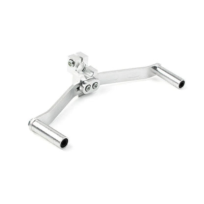 Dual Way Gear Shift Lever Footrest Pedal Shifter for Motorcycle - Silver Aluminum