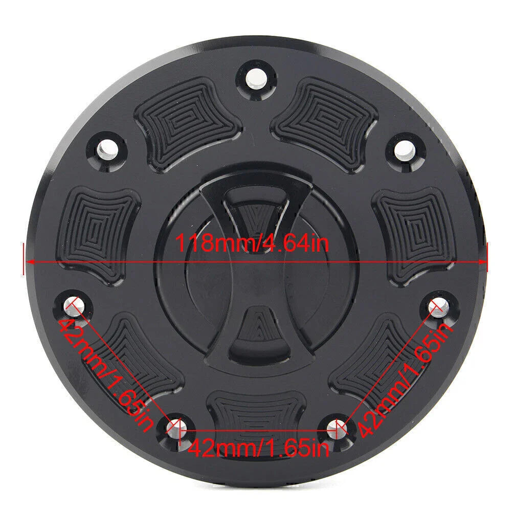 Fuel Gas Tank Cap Cover for Kawasaki NINJA 500, ZX-6, ZX-7, ZX-9, ZRX-1100 (1994-2009)