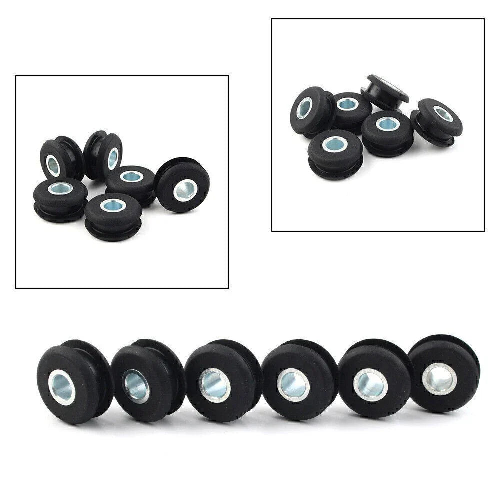 6 x Black Gas Tank Mounts for Harley Softail FXWG