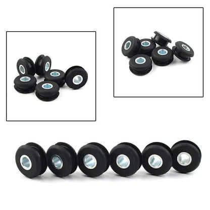 6 x Black Gas Tank Mounts for Harley Softail FXWG