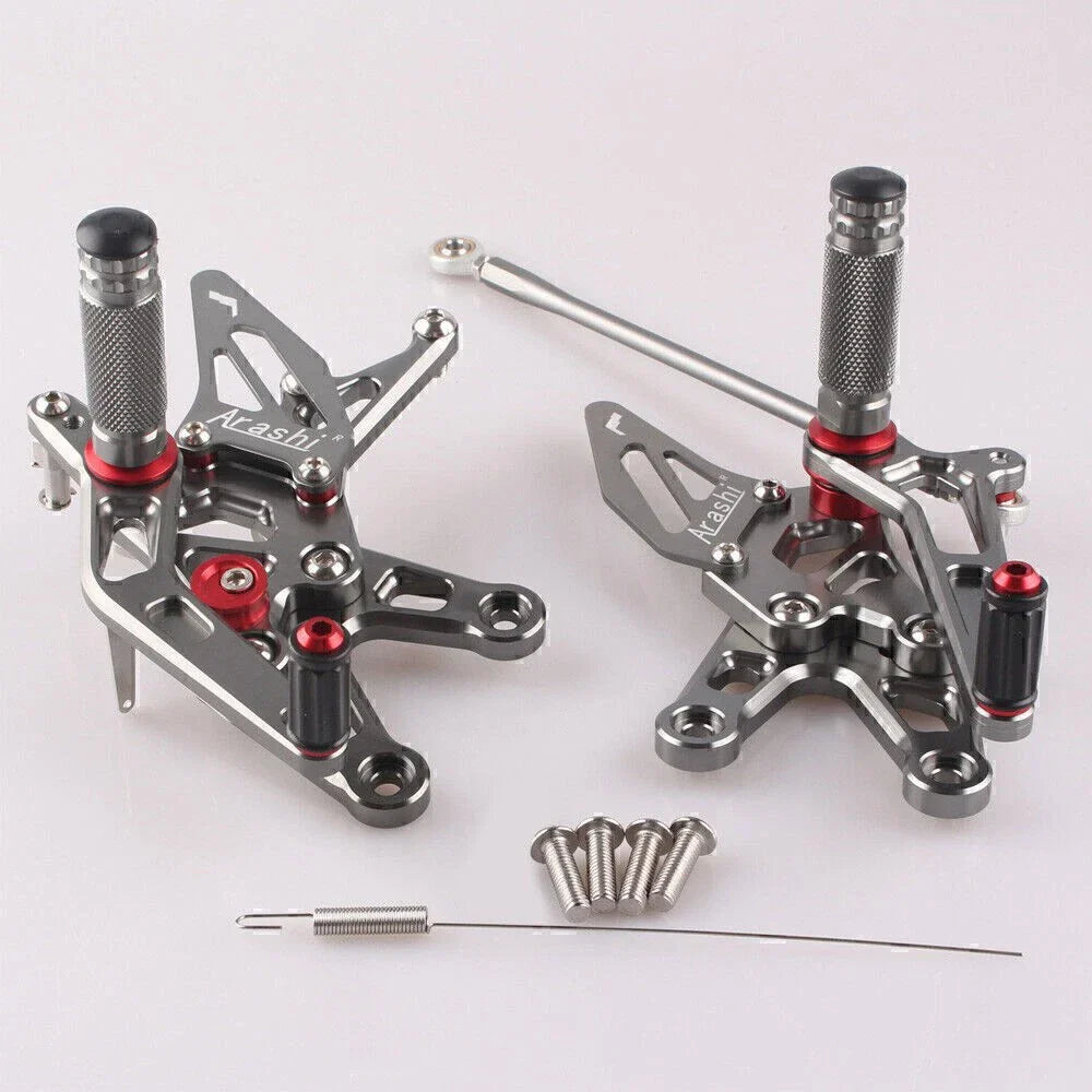 Rearset Footpegs Pedals Brackets for Kawasaki ZX10R (2006-2007)
