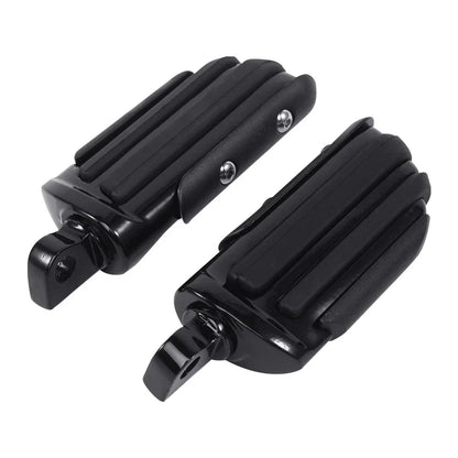 1 x Black 1-1/4" Long Angled Adjustable Highway Foot Pegs for Harley Dyna