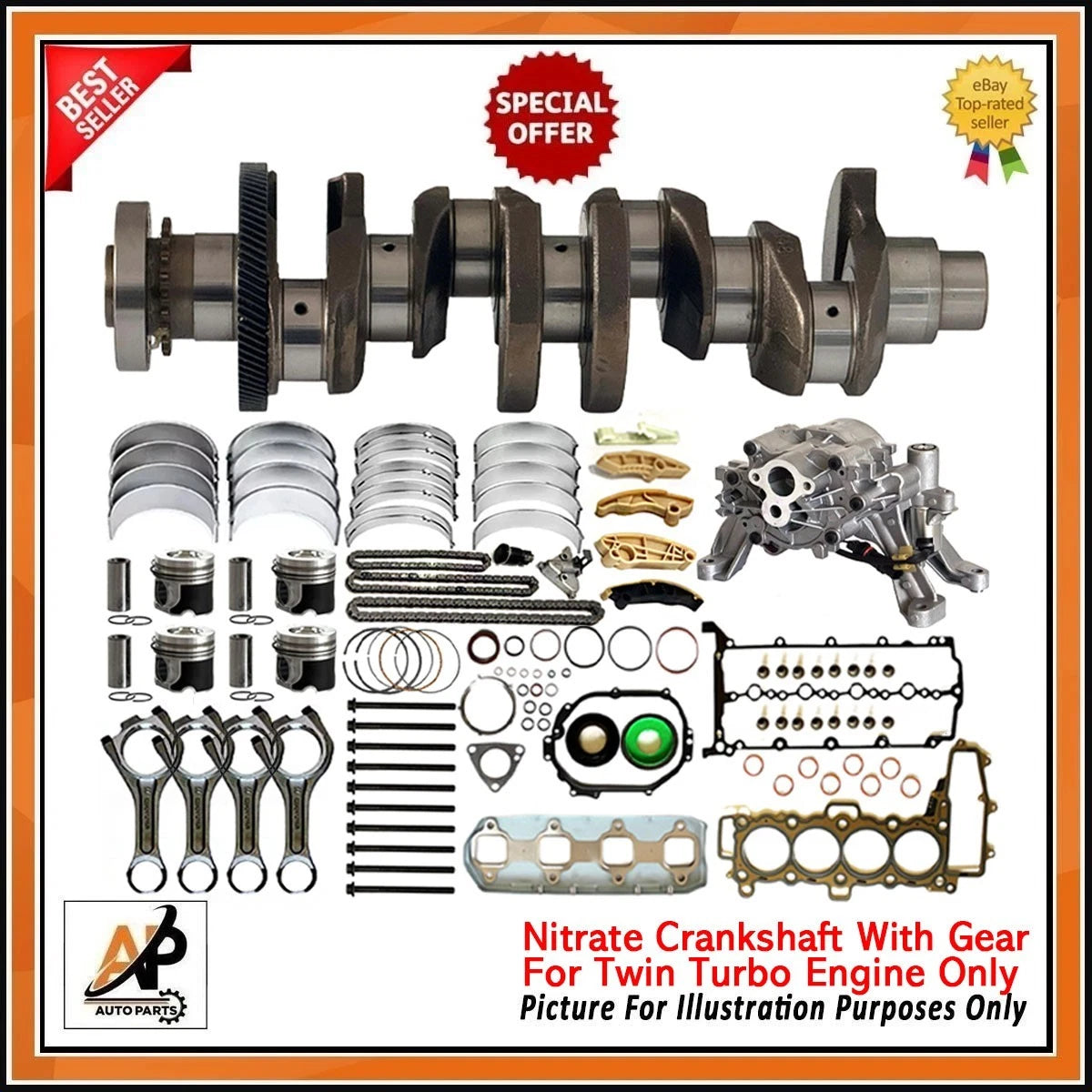 Engine Rebuild Kit with Crankshaft for Land Rover 204DTA 2.0 Diesel (2010–2019)