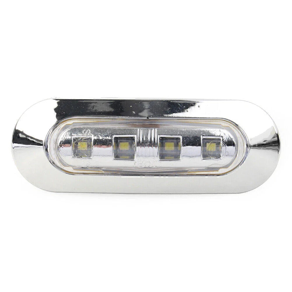 4 x LED White Side Clearance Marker Lights for Car Truck Trailer Pickup 12V