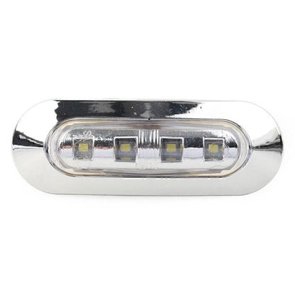 4 x LED White Side Clearance Marker Lights for Car Truck Trailer Pickup 12V