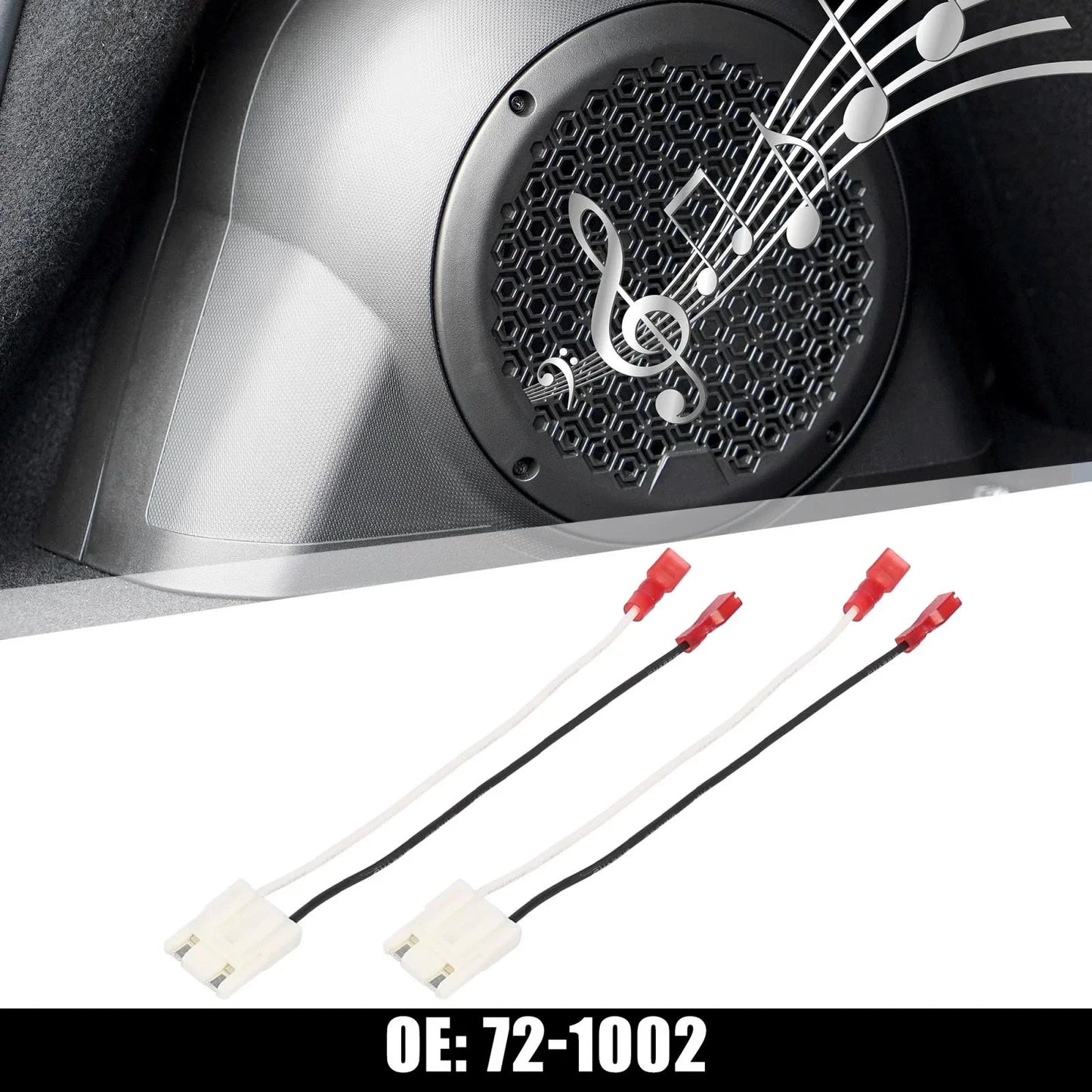 2 x Car Speaker Connector Harness Adapter for Jeep Dodge (1984-2002)
