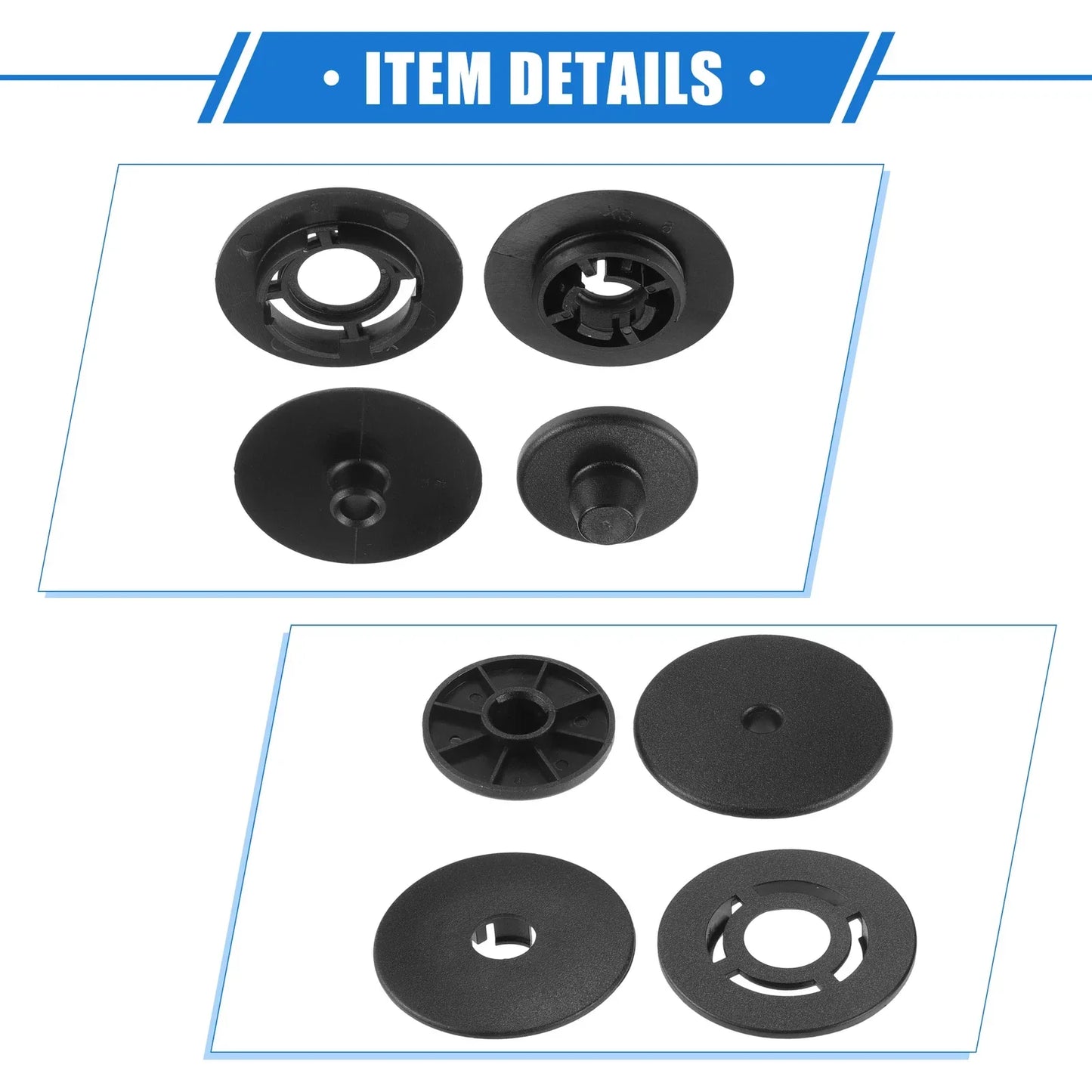 2 x Car Holder Retainers for Volkswagen Audi Plastic Black