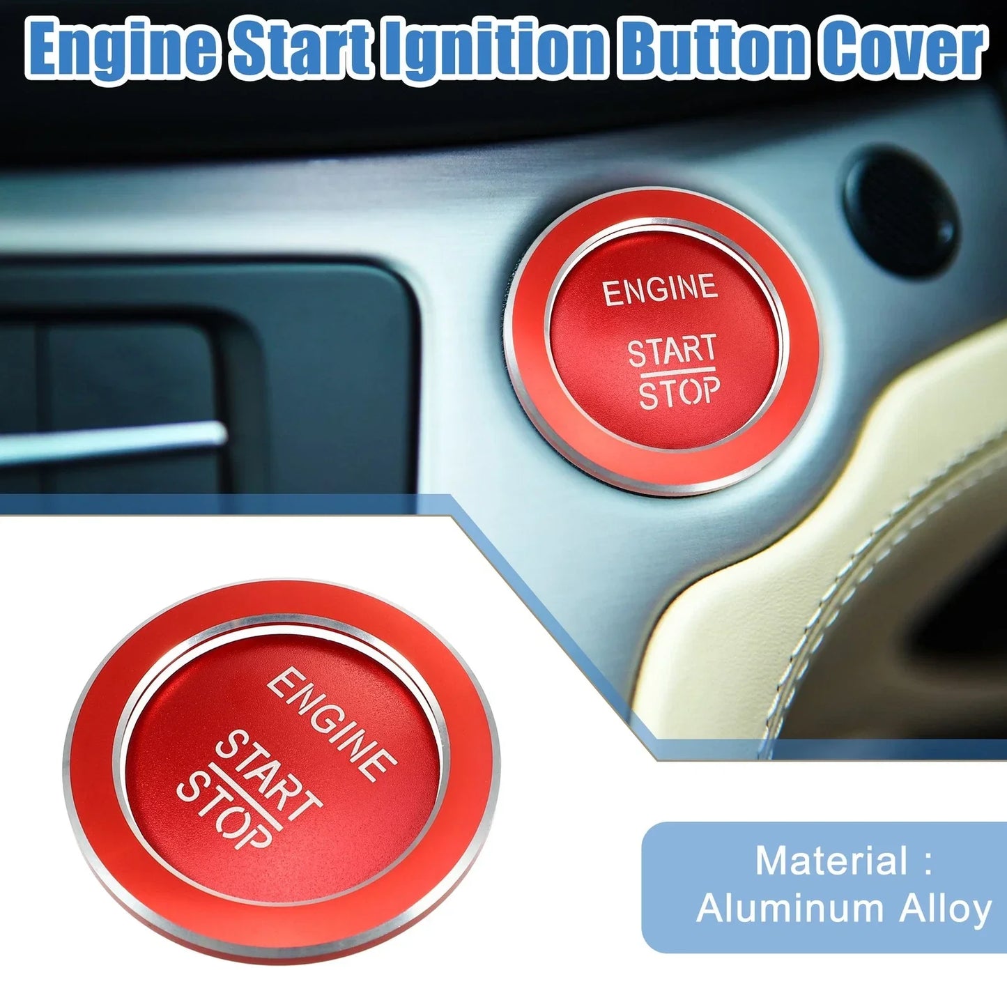 Engine Start Stop Button Cover Sticker for Mercedes-Benz A B C GLC GLA ML (2013-2023)