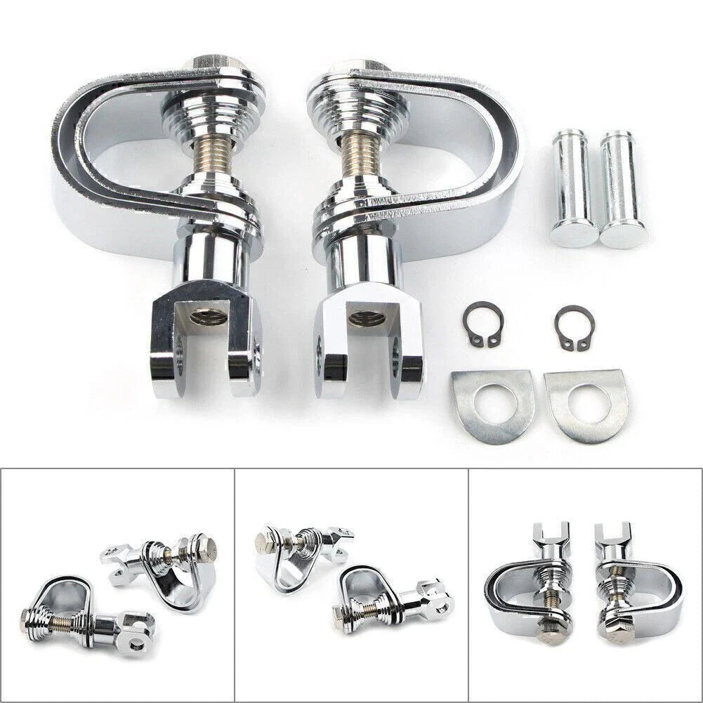 25mm & 32mm Chrome Highway Engine Crash Bar Mount Foot Pegs for Car Model