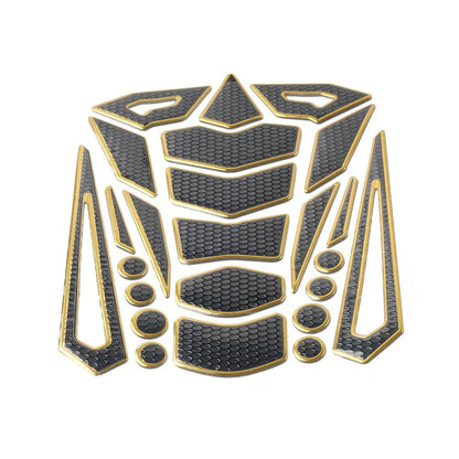 Gold Motorcycle Oil Fuel Tank Pad Cover Guard Protector Decal Sticker
