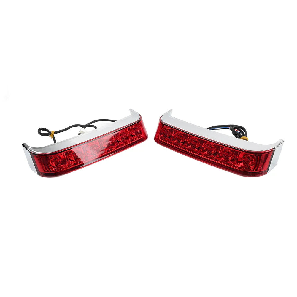 Chrome Saddlebag Run Brake Tail Light for Harley Touring Street Glide (2009-2023)
