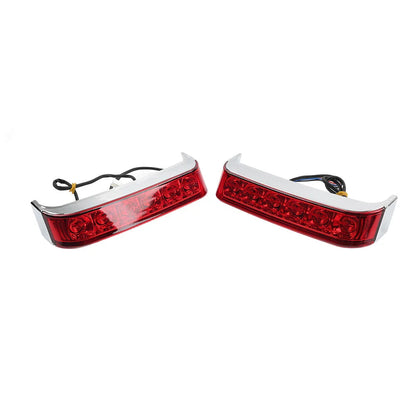 Chrome Saddlebag Run Brake Tail Light for Harley Touring Street Glide (2009-2023)
