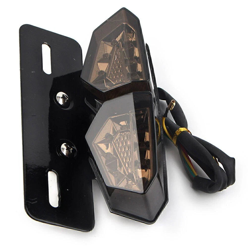 Red Tail Light Turn Signal Brake License Plate Holder for Motorcycle