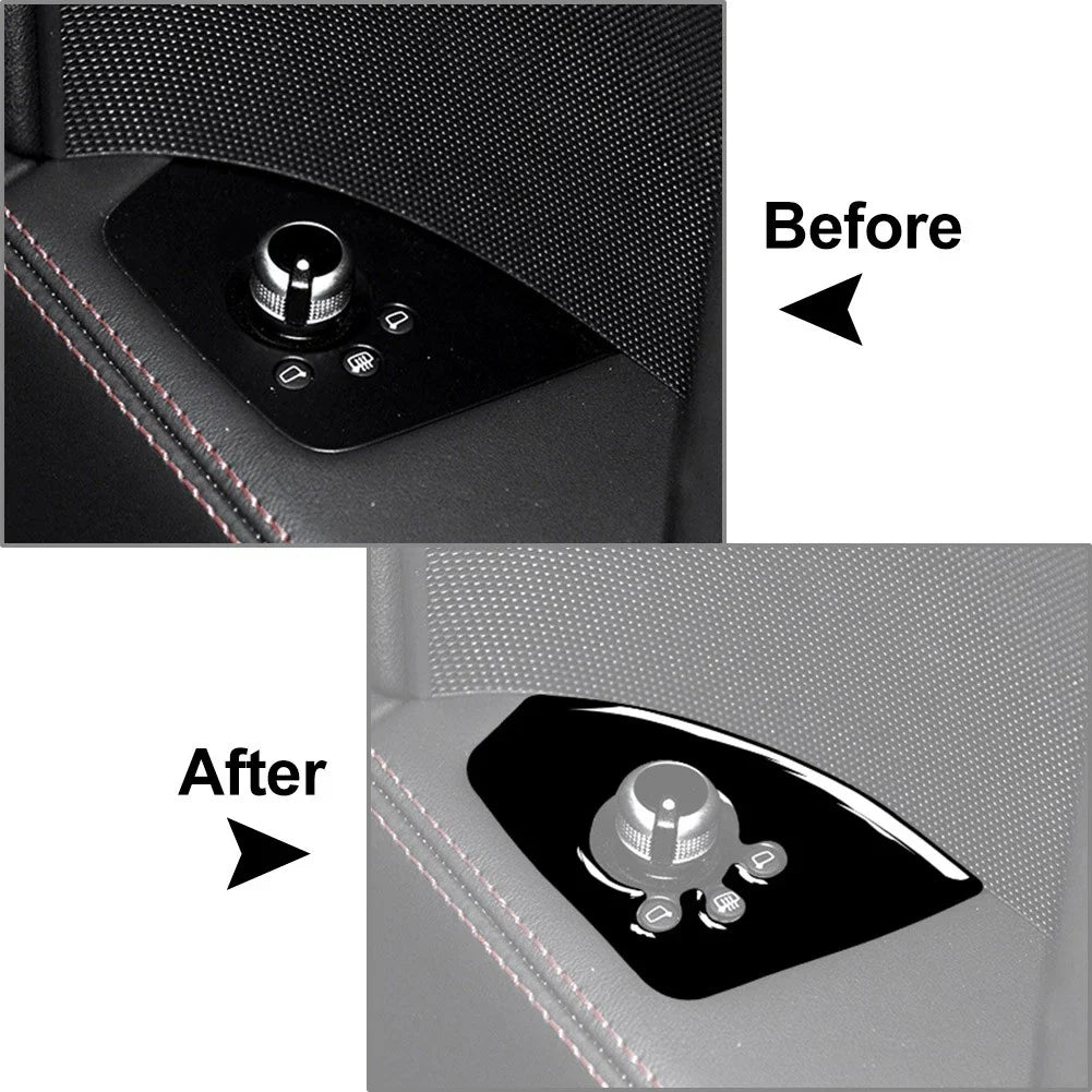 Black Interior Door Lock Button Panel Cover Trim for Audi TT TTS TTRS (08-14)